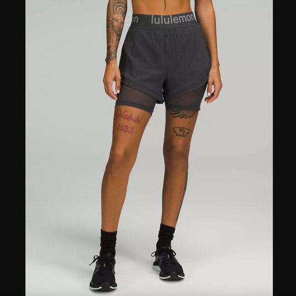 Lululemon Logo Waistband High-Rise Training Short - Picture 1 of 3